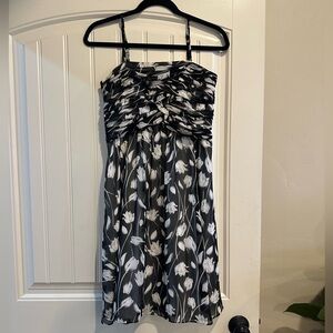 Like-new White House Black Market black floral slip dress